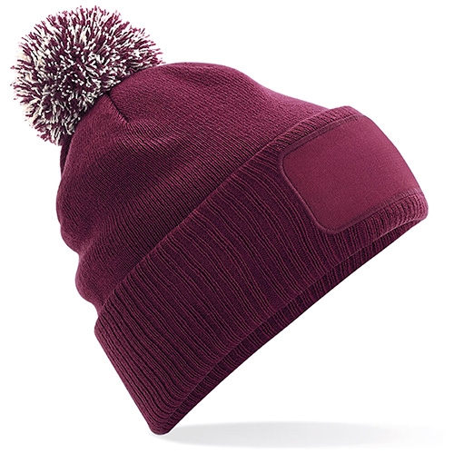 Snowstar® patch beanie burgundy/off white