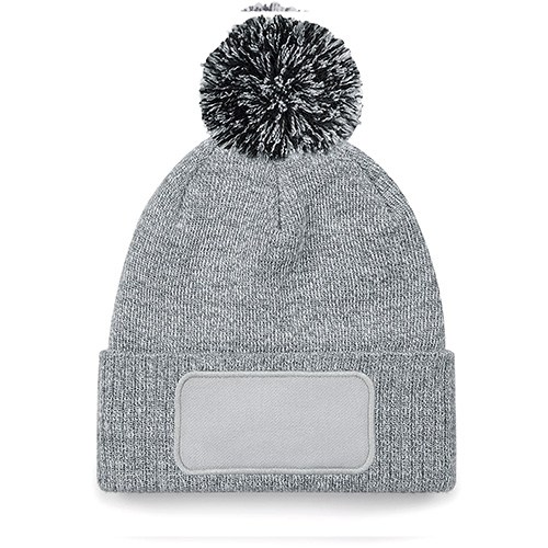 Snowstar® patch beanie heather grey/black