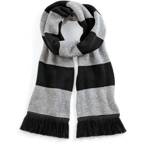 Gestreepte sjaal Stadium black/heather grey