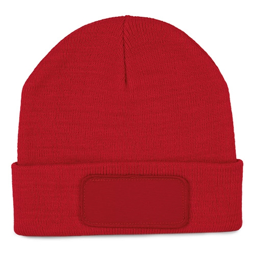 Gerecyclede muts met patch rood