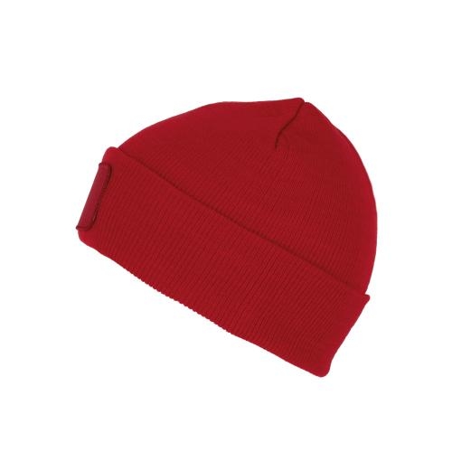 Gerecyclede muts met patch rood