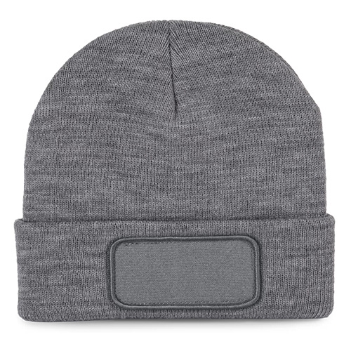 Gerecyclede muts met patch oxford grey