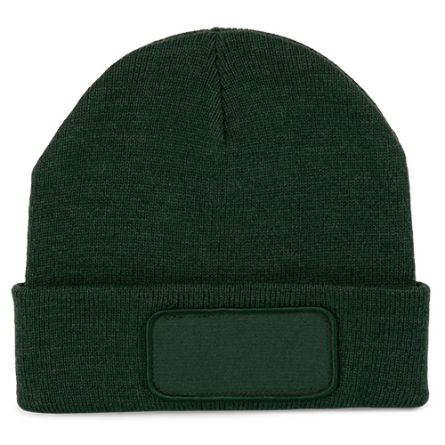 Gerecyclede muts met patch forest green
