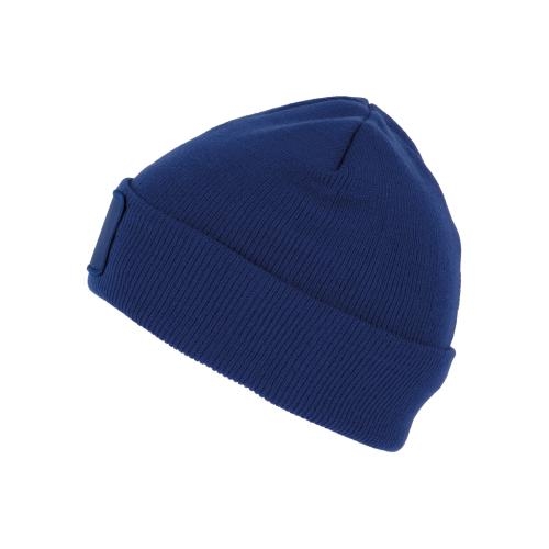 Gerecyclede muts met patch en Thinsulate-voering royal blue