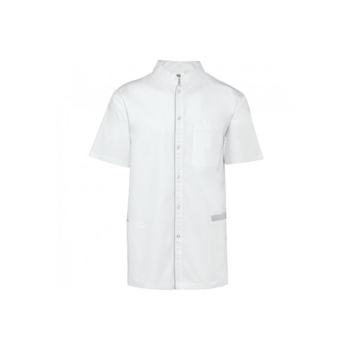 Herenoverhemd polykatoen drukknopen wit,2xl