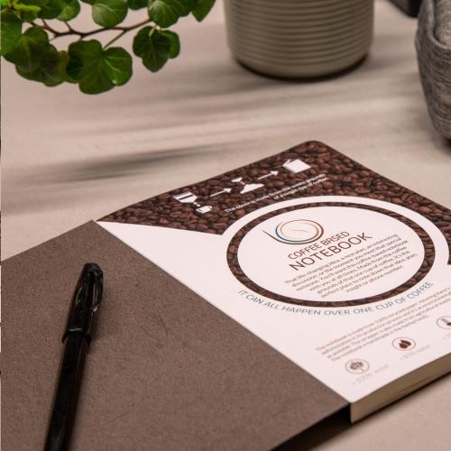 Coffee Notebook A5-notitieboek van koffiedik bruin
