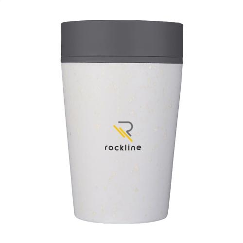 Circular&Co Recycled koffiebeker 270 ml wit/zwart