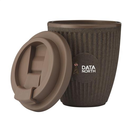 Koffie to-go beker koffievezel en suikerriet bruin