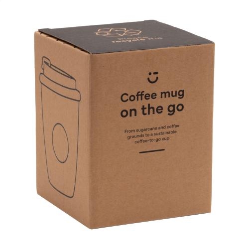 Koffie to-go beker koffievezel en suikerriet bruin