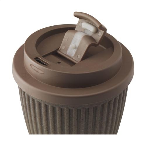 Koffie to-go beker koffievezel en suikerriet bruin