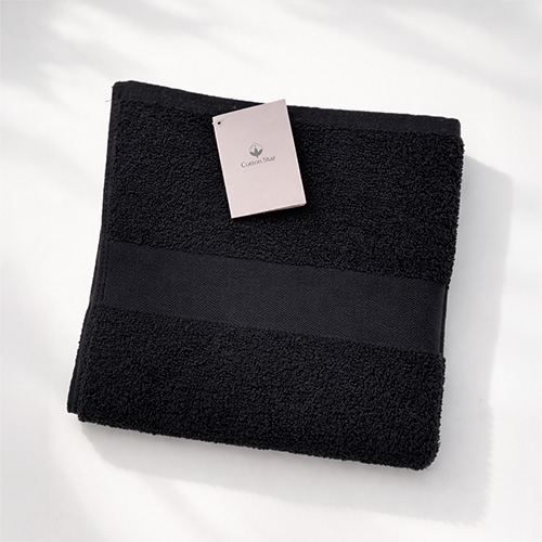 Handdoek OekoTex 100x50 cm zwart