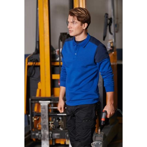 Prime polosweater unisex marineblauw/kobalt,2xl