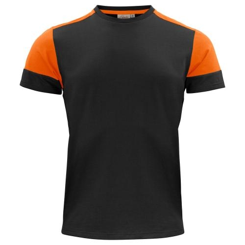 Prime T-shirt heren zwart/oranje,2xl
