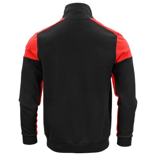 Prime sweater full zip heren zwart/rood,2xl