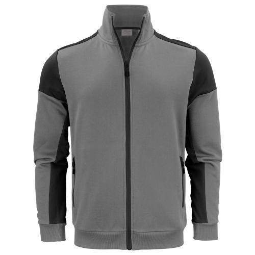 Prime sweater full zip heren staalgrijs/zwart,2xl