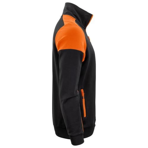 Prime sweater full zip heren zwart/oranje,2xl