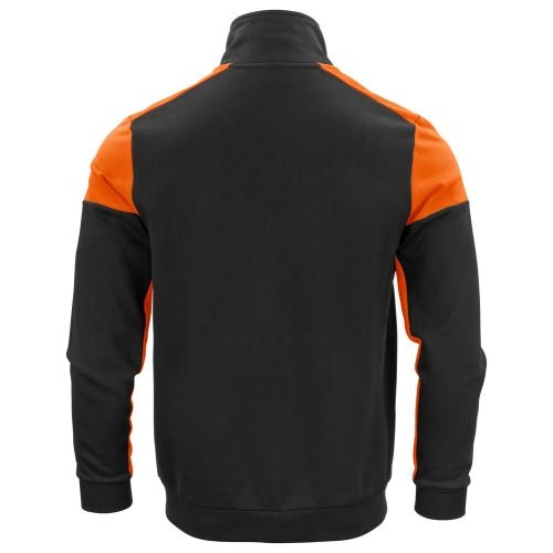 Prime sweater full zip heren zwart/oranje,2xl