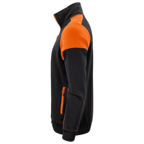 Prime sweater full zip heren zwart/oranje,2xl