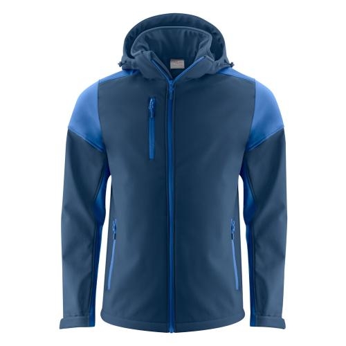 Prime softshell jacket heren marineblauw/kobalt,l