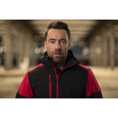 Prime softshell jacket heren zwart/rood,l