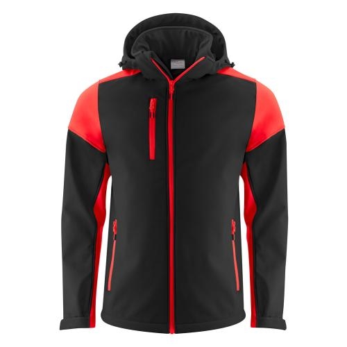 Prime softshell jacket heren zwart/rood,l
