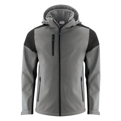 Prime softshell jacket heren staalgrijs/zwart,l