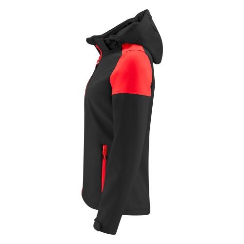 Prime Softshelljas dames zwart/rood,l