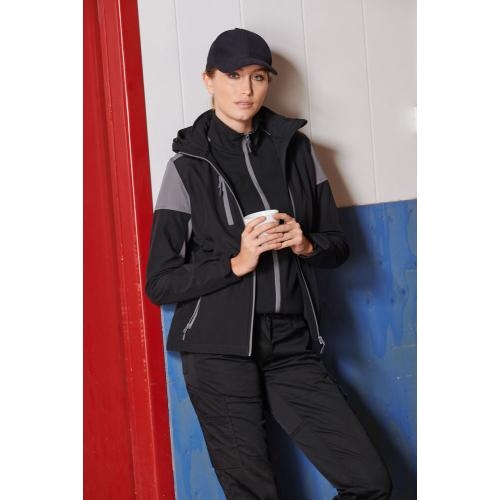 Prime Softshelljas dames zwart/rood,l