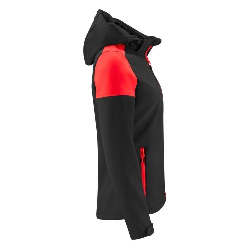 Prime Softshelljas dames zwart/rood,l