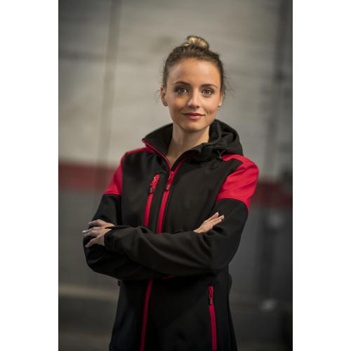 Prime Softshelljas dames zwart/rood,l