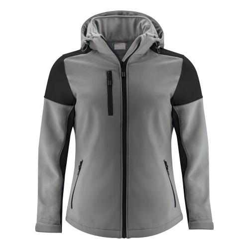 Prime Softshelljas dames staalgrijs/zwart,l