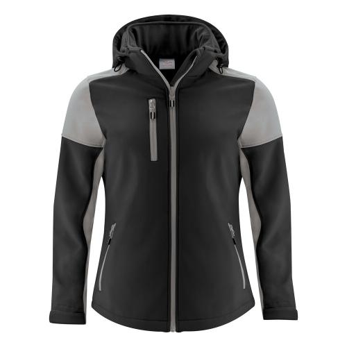 Prime Softshelljas dames zwart/staalgrijs,l