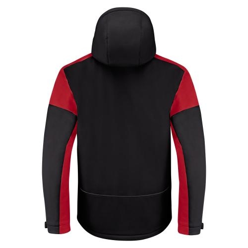 Prime padded softshelljas zwart/rood,l