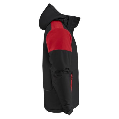 Prime padded softshelljas zwart/rood,l