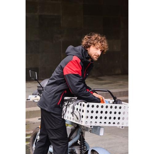 Prime padded softshelljas zwart/rood,l