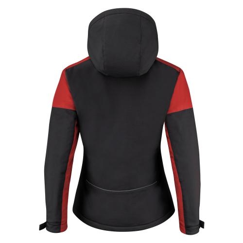 Prime padded softshelljas dames zwart/rood,l