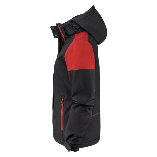 Prime padded softshelljas dames zwart/rood,l