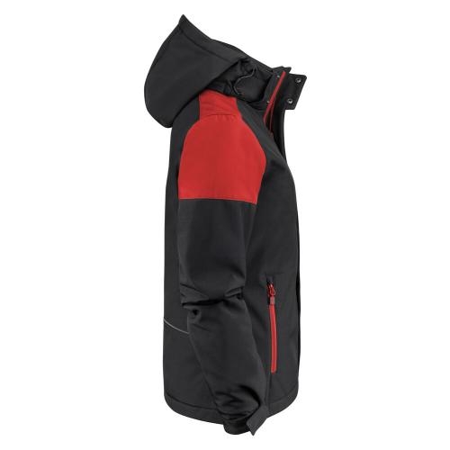 Prime padded softshelljas dames zwart/rood,l