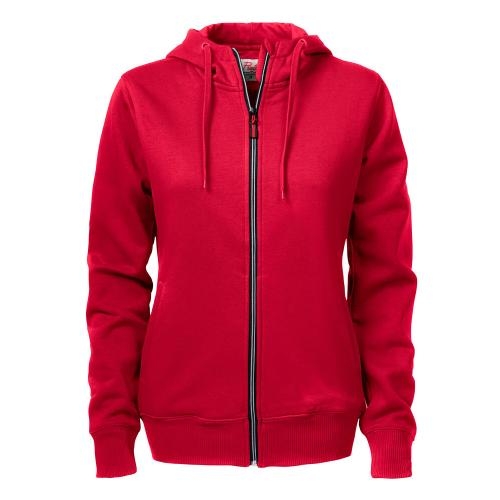 Sweatshirt Overhead dames rood,l