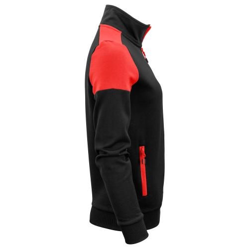 Sweatvest Prime dames zwart/rood,2xl