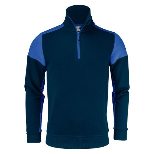 Sweater Prime halfzip marineblauw/kobalt,l