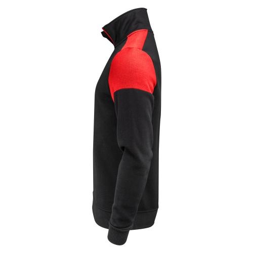Sweater Prime halfzip zwart/rood,l