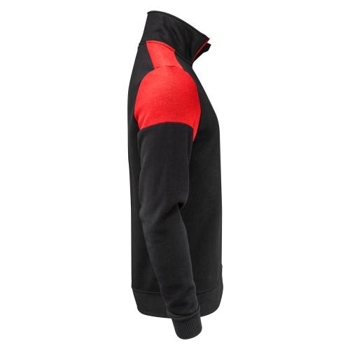 Sweater Prime halfzip zwart/rood,l