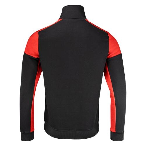 Sweater Prime halfzip zwart/rood,l