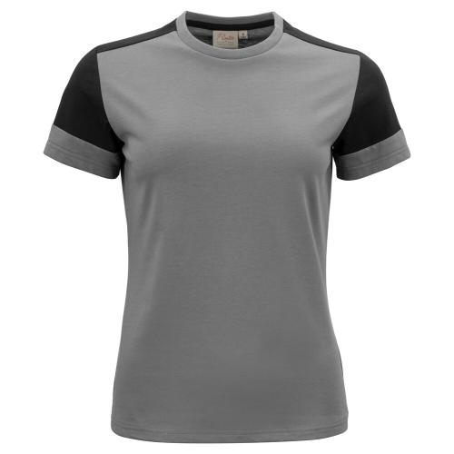 Prime T-shirt dames staalgrijs/zwart,l