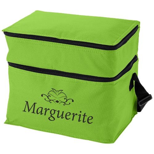600D polyester koeltas zwart/appelgroen