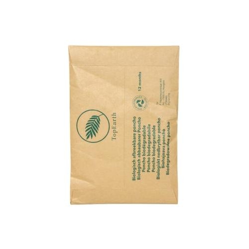 Biologisch afbreekbare regenponcho naturel