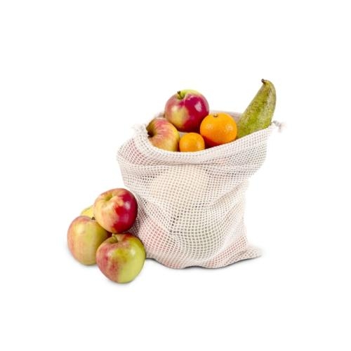 Herbruikbaar groente fruitzakje 25x30cm ecru