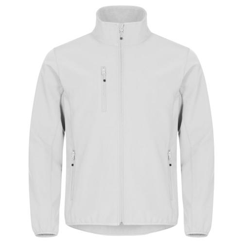 Classic softshell jas wit,3xl