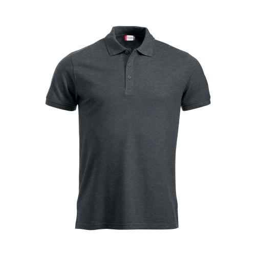 Manhattan heren polo antraciet melange,l